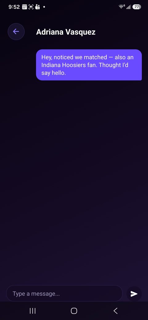 Conversation with a match